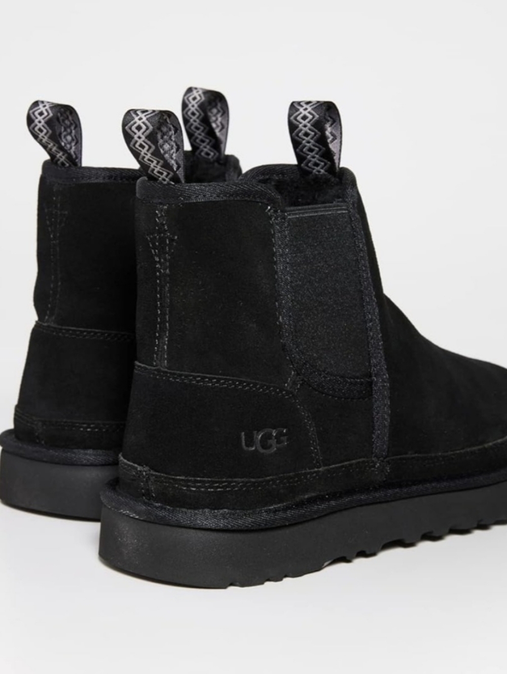 UGG Mens Neumel Black Suede Chelsea Boots Size 9